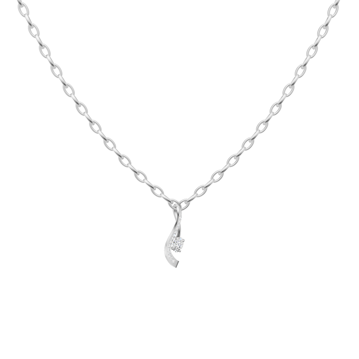 Modern Oval Cut Lab Grown Diamond Pendant Necklace for Everyday Luxury