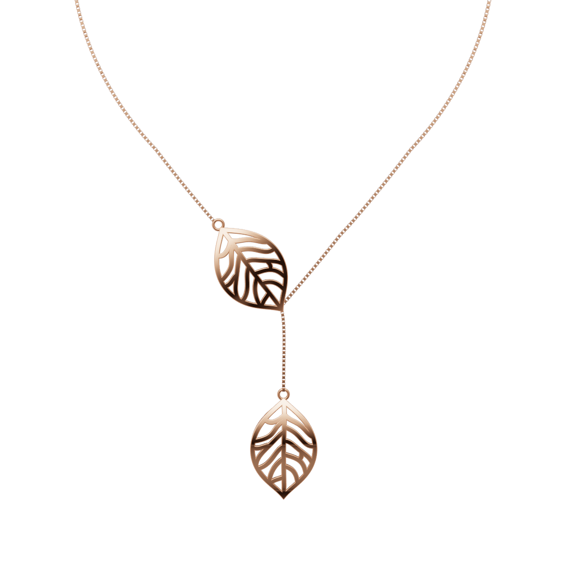 Modern Botanical Lab Created Diamond Pendant Necklace with Cascading Leaf Silhouette by LJ