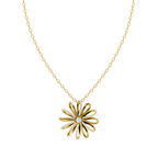 Sunburst Flower Lab Grown Diamond Pendant Necklace with Refined Sparkle by LJ