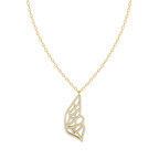 LJ Seraphine Wing Lab Grown Diamond Pendant with Openwork Butterfly Wing