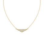 LJ Sorella Vertex Pendant in White, Rose, Gold Tone with Pavé Inverted Triangle Design