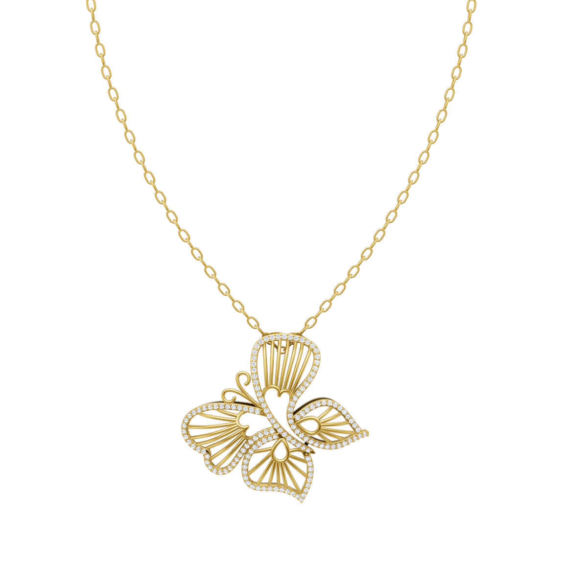 Floral LJ Valerine Fleur Motion Lab Grown Diamond Pendant in 10 or 14 or 18K Gold