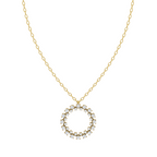 Elegant Open Circle Lab Grown Diamond Pendant Necklace for Women