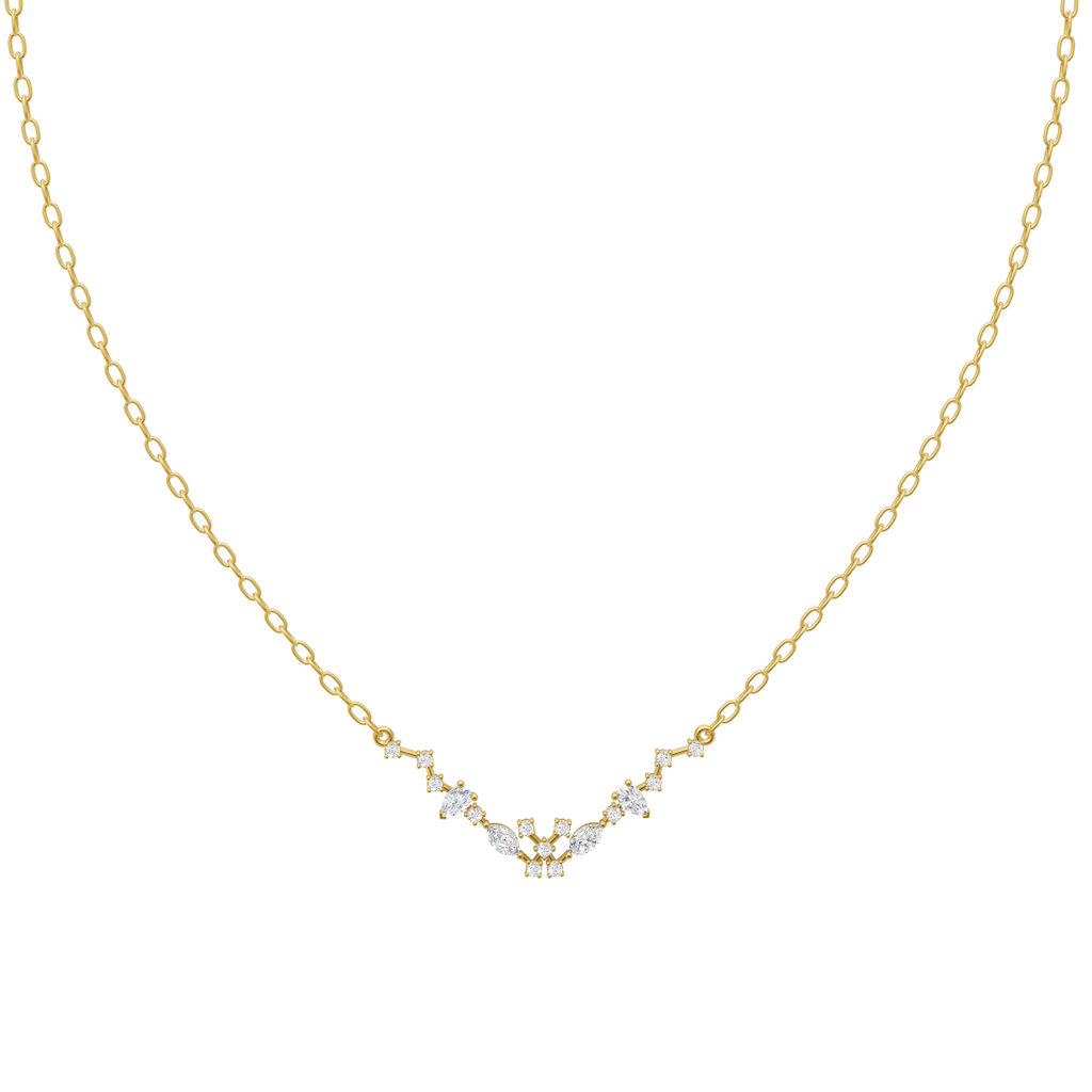 Sylvara Marquise & Round Brilliant Lab Created Diamond Vine Necklace for Girlfriend
