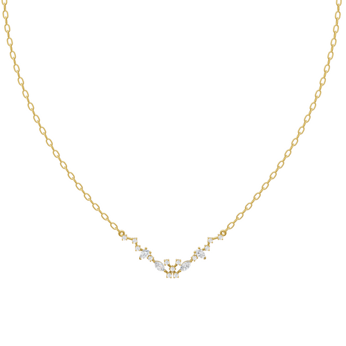 Sylvara Marquise & Round Brilliant Lab Created Diamond Vine Necklace for Girlfriend