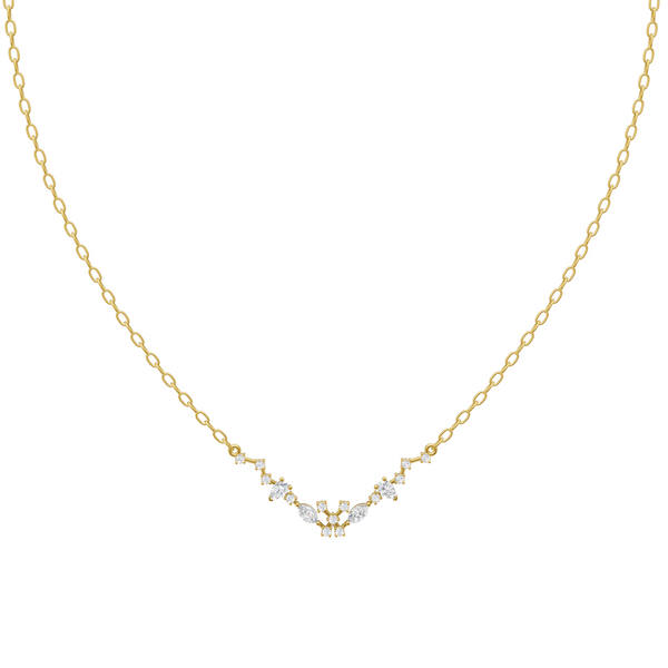 Sylvara Marquise & Round Brilliant Lab Created Diamond Vine Necklace for Girlfriend