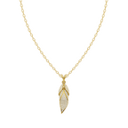 Aveline Twisted Leaf Pendant Necklace with Brilliant Round Lab Created Diamond