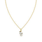 Mixed-Cut Cluster Design Pendant Necklace with Emerald-Cut and Round Lab Grown Stones