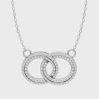 Elegant Pave Circle Link Lab Grown Diamond Pendant Necklace for Contemporary Gifting