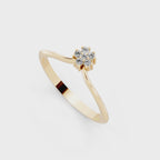 Delicate Lab Grown Diamond Flower Ring in Rose, White & Gold