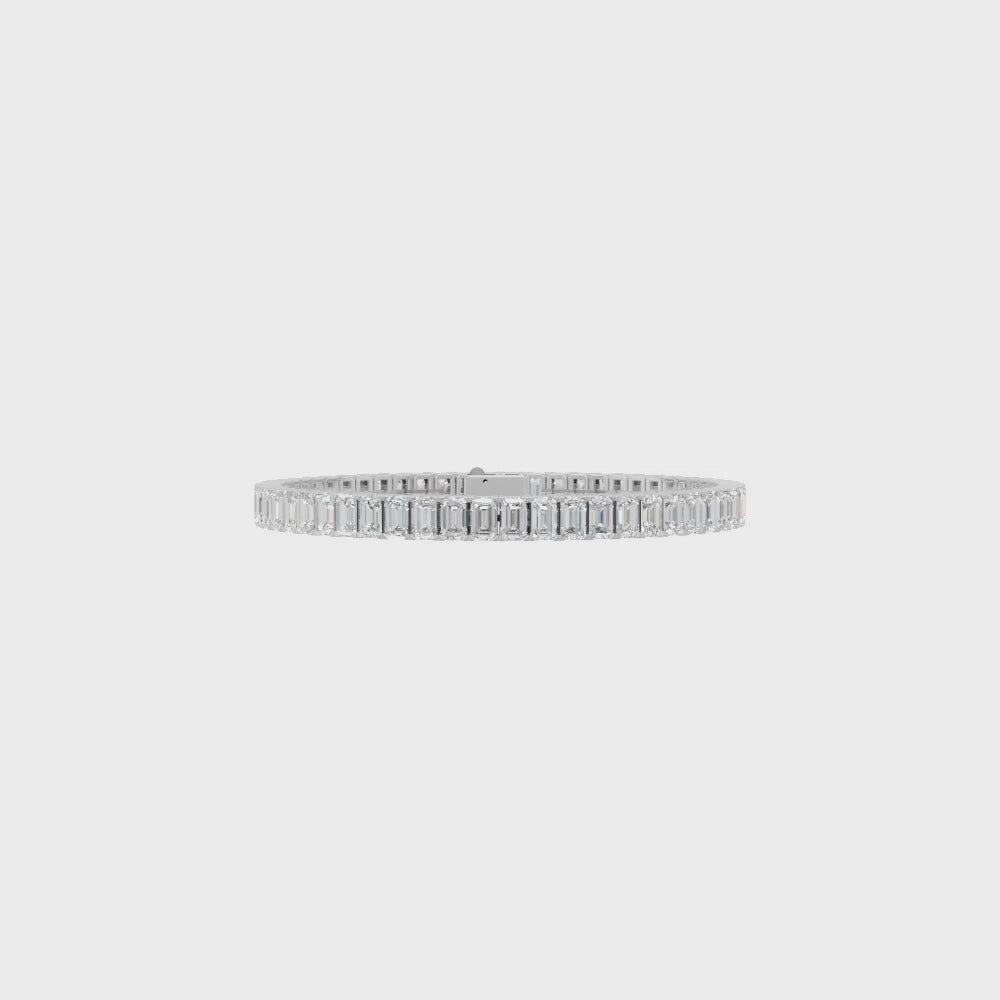 Linear Emerald Tennis Bracelet