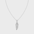 Aveline Twisted Leaf Pendant Necklace with Brilliant Round Lab Created Diamond