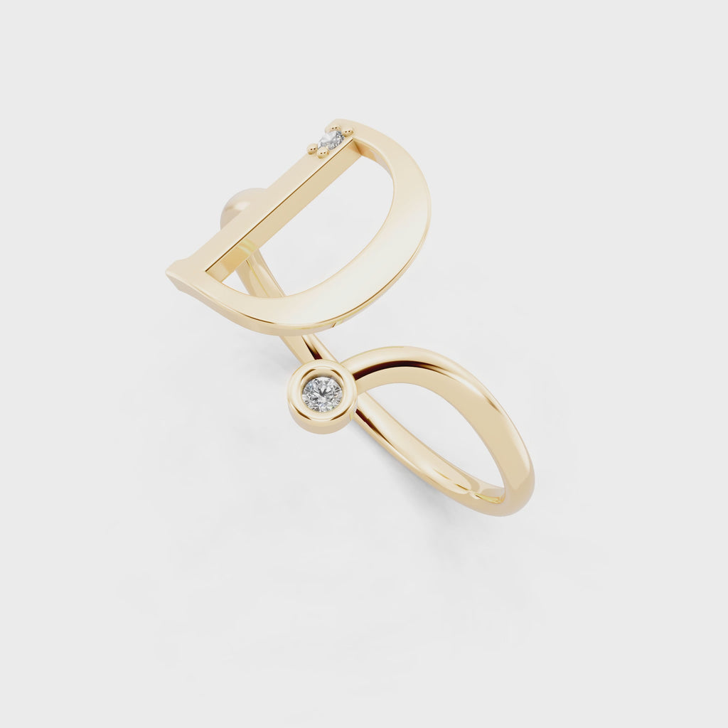Aureve Crossover Arc Lab Grown Diamond Ring for Women