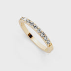 Simple Round Lab Grown Diamond Ring For Birthday Gift