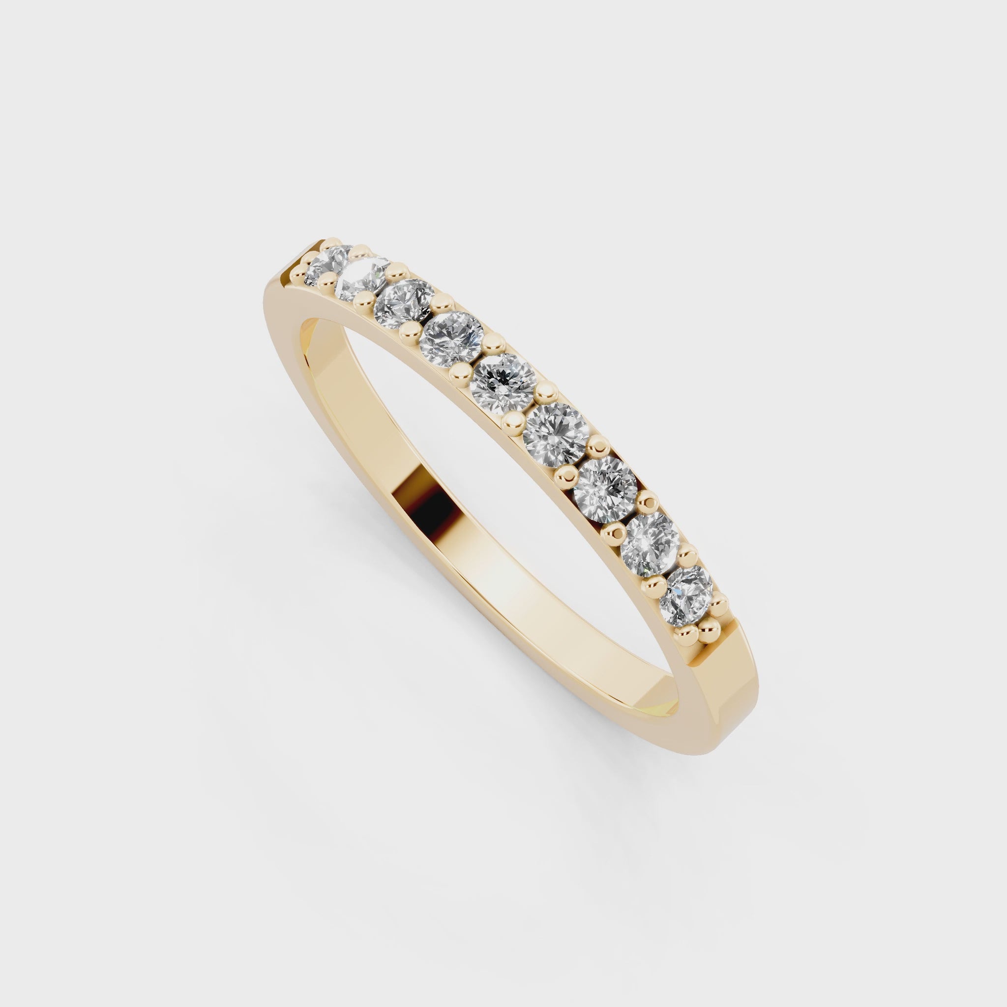 Simple Round Lab Grown Diamond Ring For Birthday Gift