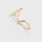 Luxury Style Alphabet A Ring with Brilliant Round Cut Lab Grown Accents for Everyday Wear