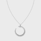 Lunéa Pear & Round Brilliant Cut Pendant Necklace in Gold with Lab Created Diamond Pavé Sparkle