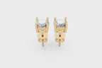 Valoria Round Solitaire Lab Grown Diamond Stud Earrings in 10 or 14 or 18K Gold
