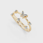 Fancy Butterfly Bloom Open Lab Grown Diamond Anniversary Ring By Lume Jewels