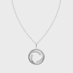 Lunelle Orbit Swirl Lab Grown Diamond Pendant Necklace in 10KT Gold