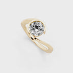Modern Everyday-Luxury Solitaire Lab Grown Diamond Ring for Girlfriend
