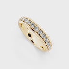 Modern Round Brilliant Lab Grown Diamond Cross Band Ring for Birthday Gift