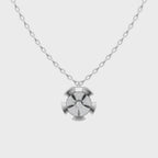 Elegant Bloom Cluster Design Pendant Necklace with Round Brilliant Lab Grown Diamond