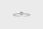 Celeste Beaded Solitaire Diamond Ring