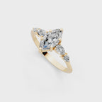 Romantic Bloom Style Marquise Lab Grown Diamond Ring for Everyday Luxury