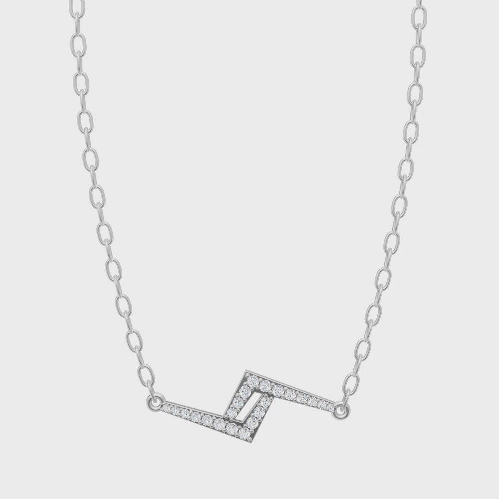 Elegant Angular Line Lab Grown Diamond Pendant Necklace for Luxury Styling