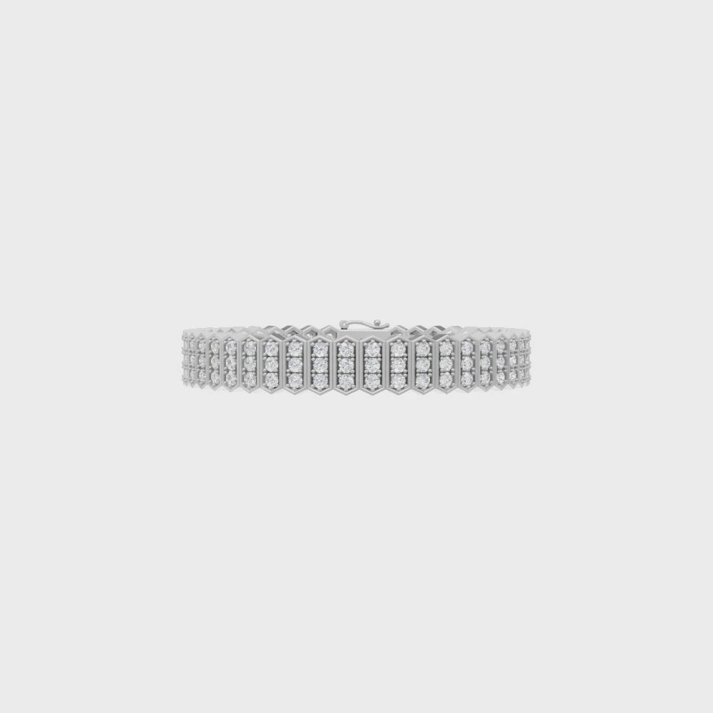 Sparkling Round Cut Lab Grown Diamond Bracelet by Lume Jewelry