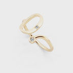 Luxury Letter O Ring with Lab Grown White Stone Accents