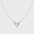 Aurevine Pave Chevron Lab Grown Diamond Pendant Necklace for Women