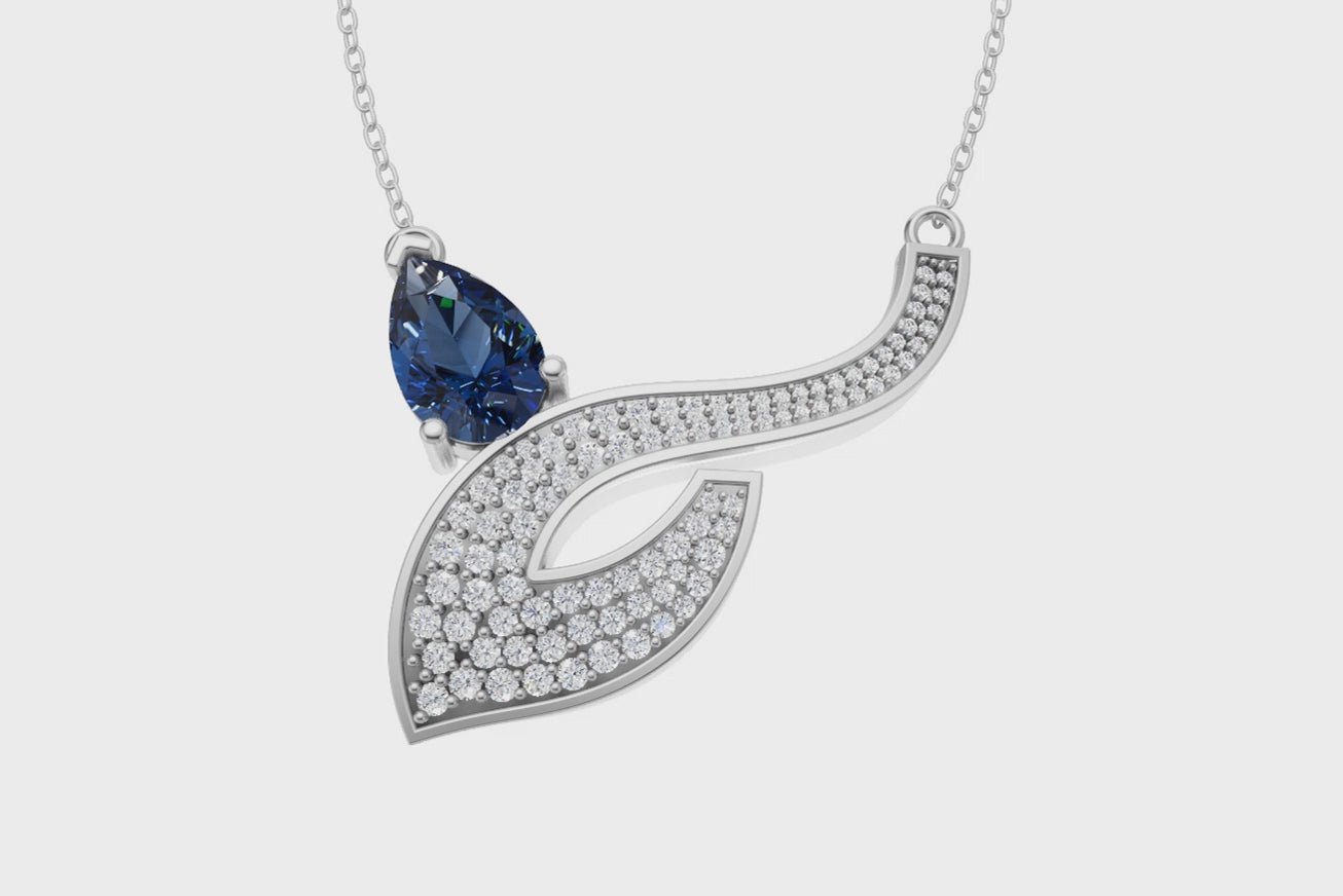 Azure Grace Diamond Leaf