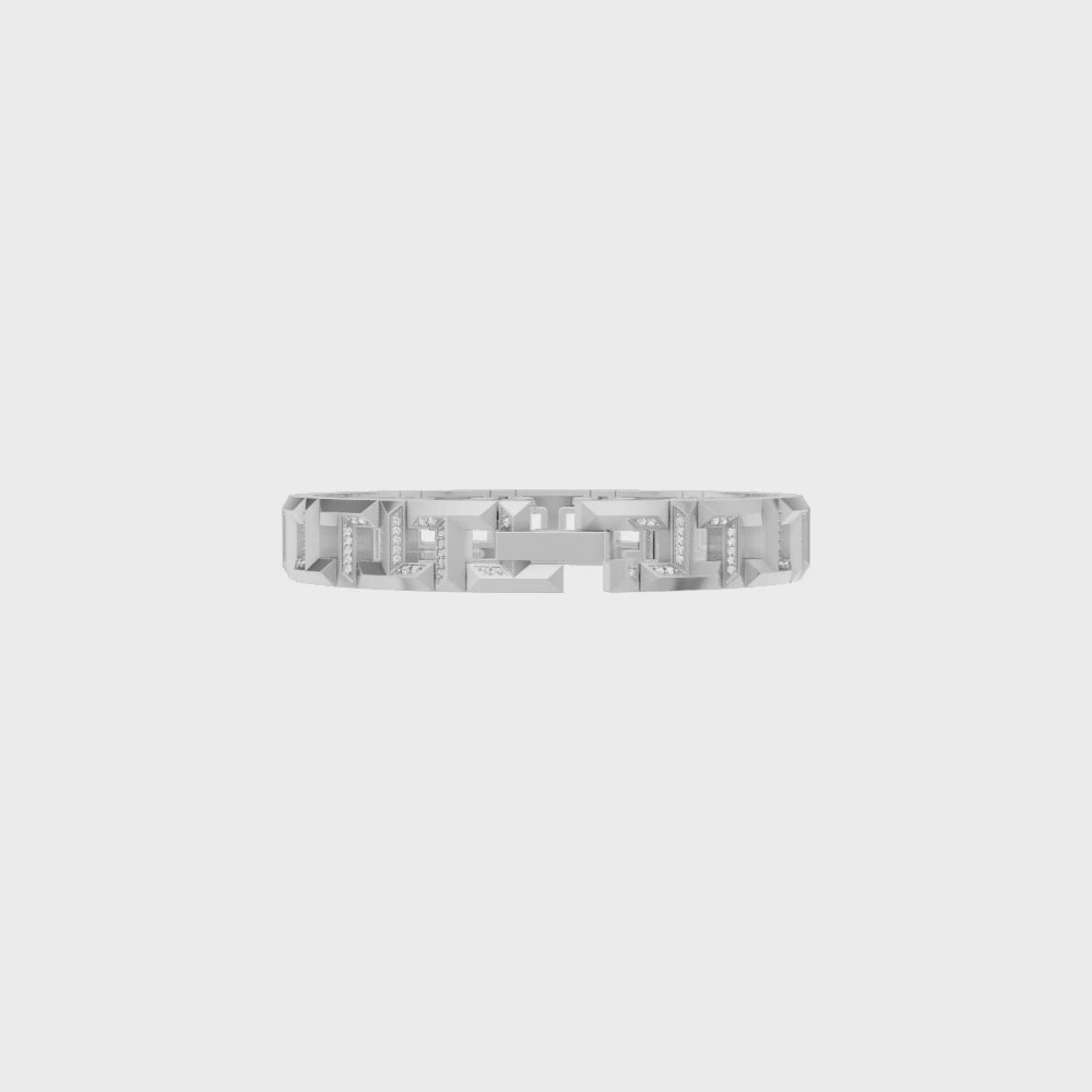 Elegant Maze-Inspired Link Brilliant Lab Grown Diamond Bracelet for Women by Lume Jewelry