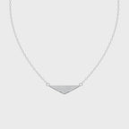 LJ Sorella Vertex Pendant in White, Rose, Gold Tone with Pavé Inverted Triangle Design