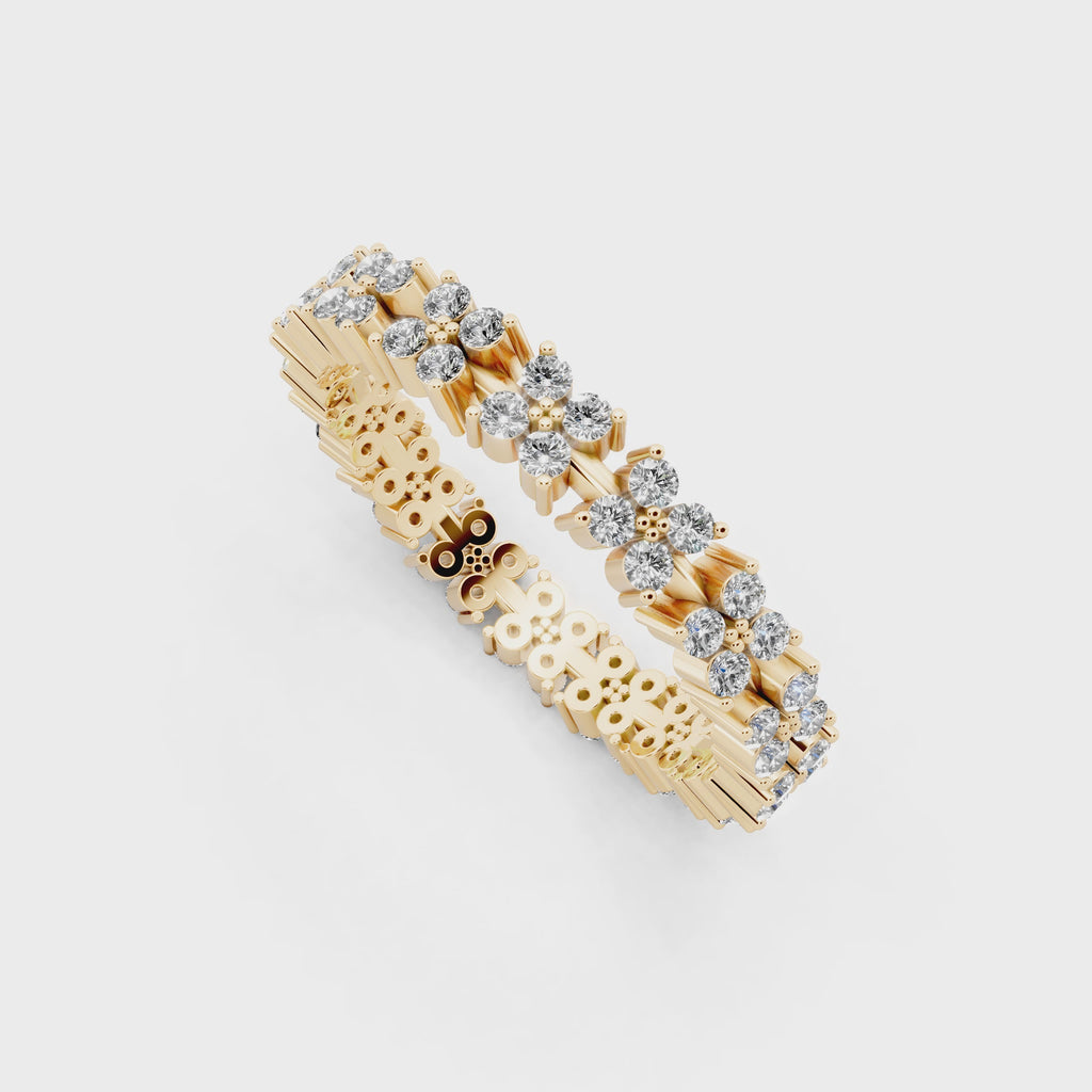 Aurielle Round Cut Lab Grown Diamond Eternity Wedding Band Ring for Women