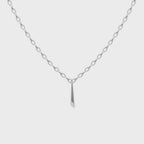 Minimal Pave Edge Pendant Necklace for Luxury Styling with Round Brilliant Lab Created Diamonds