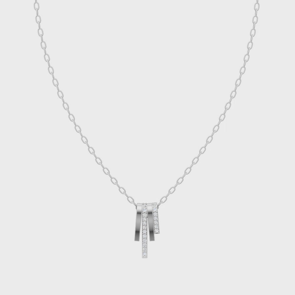 Luxury Cascade Pendant Necklace for Women in 10 or 14 or 18K Gold