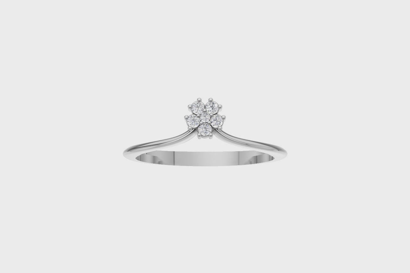 Fleur Diamond Petal Ring