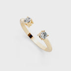 Twin Open Solitaire Lab Grown Diamond Ring