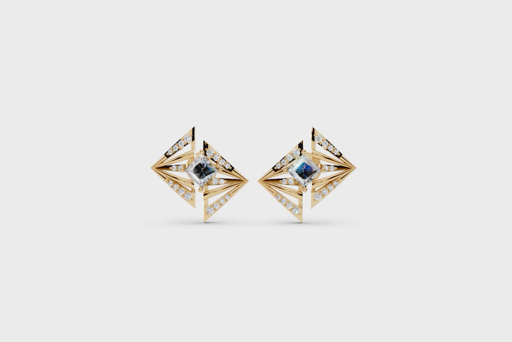Modern Geometric Lab Grown Diamond Earrings for Statement Jewelry for Her