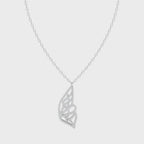 LJ Seraphine Wing Lab Grown Diamond Pendant with Openwork Butterfly Wing