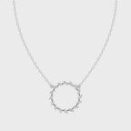 Aveline Laurel Halo Lab Created Diamond Pendant Necklace in Gold