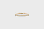 Minimalist Gold Tone Round Brilliant Lab Created Diamond Bracelet for Special Occasion Wear