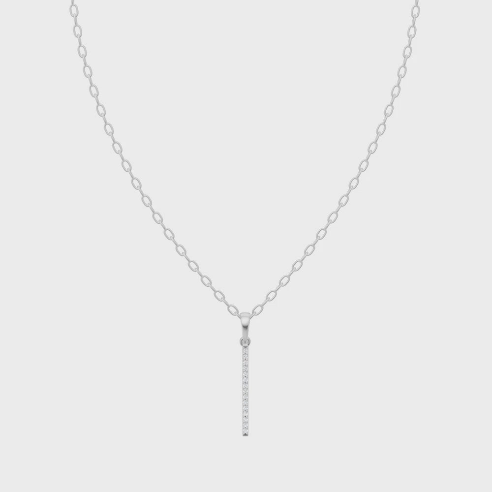 Elegant Slim Bar Lab Grown Diamond Pendant Necklace for Luxury Styling