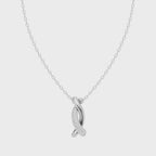 Aurelia Infinity Twist Lab Grown Diamond Pendant Necklace in 10 or 14 or 18K Gold