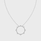 Modern Halo Lab Created Diamonds Pendant Necklace with Star-Inspired Sparkle