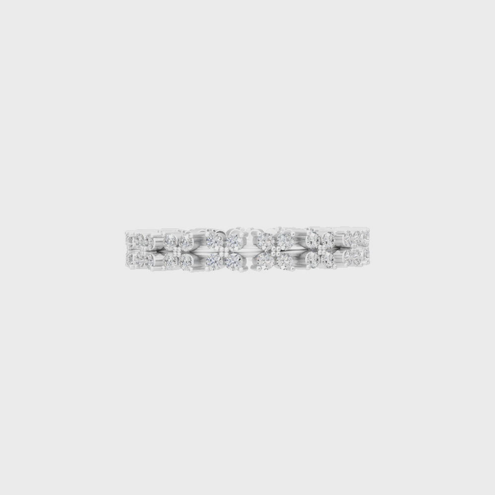 Celestia Dual Row Eternity Band