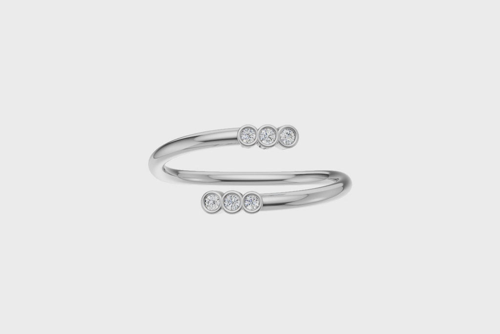 Eterna Diamond Open Wrap Ring